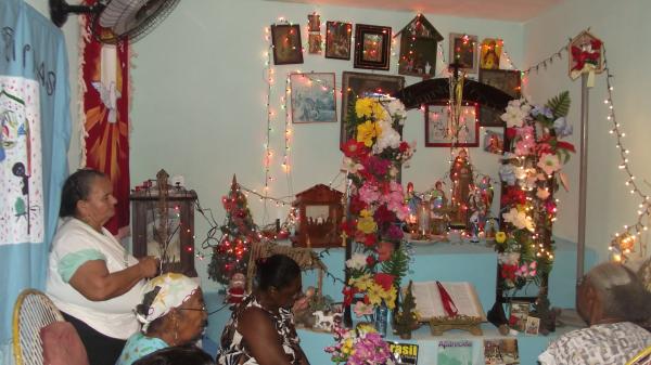 Altar na Casa de Dona Francisca - Novena em Homenagem ao Três Reis Magos(Imagem:redação)