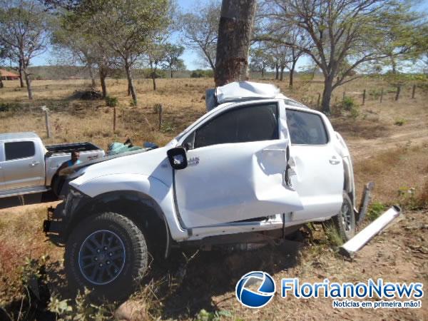Motorista morre após bater carro em árvore na BR-135, em Bom Jesus.(Imagem:FlorianoNews)