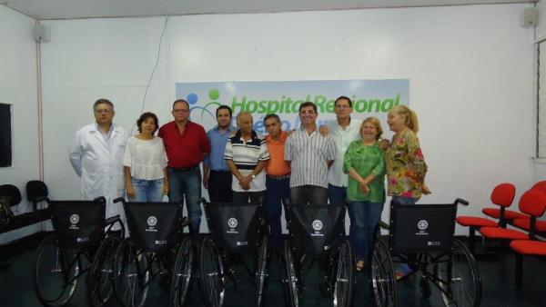Rotary Clube de Floriano entregou de cadeiras de rodas ao Hospital Tibério Nunes.(Imagem:Divulgação)
