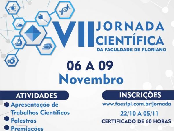 Seguem abertas as inscrições para a VII Jornada Científica da FAESF.(Imagem:Divulgação)