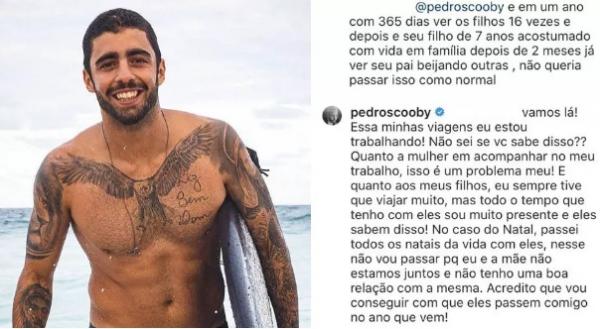 Pedro Scooby discute com seguidores no Instagram.(Imagem:Reprodução/Instagram)