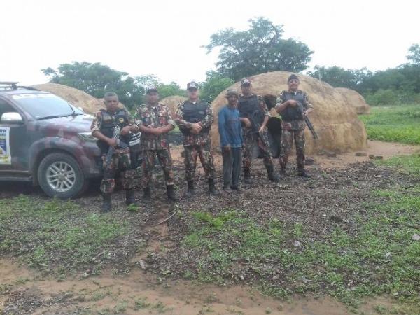 Patrulhamento Rural do 3°BPM de Floriano apreende armas e material de caça.(Imagem:3° BPM)