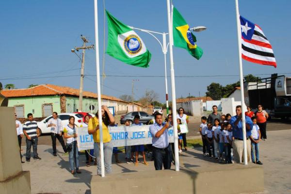 Solenidade na Praça Santo Antônio marca abertura da Semana da Pátria em Barão de Grajaú.(Imagem:Reprodução/Facebook)