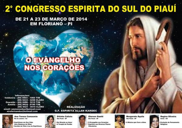 Floriano sediará o 2º Congresso Espírita do Sul do Piauí.(Imagem:Divulgação)