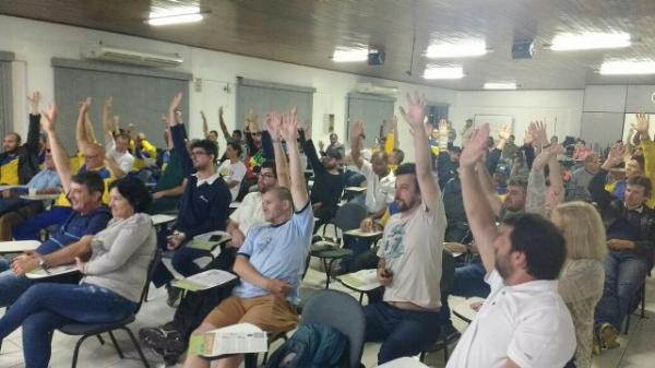 Funcionários dos Correios em SC aprovaram greve em assembleia na terça-feira.(Imagem:Sintect-SC)