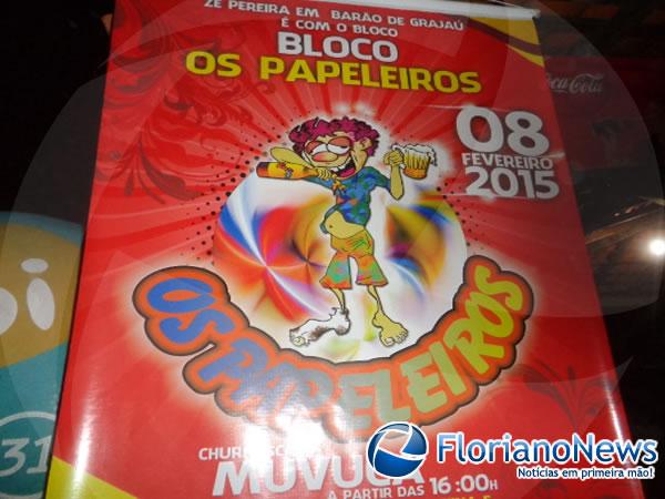 Bloco Os Papeleiros realiza primeira prévia de carnaval em Barão de Grajaú.(Imagem:FlorianoNews)