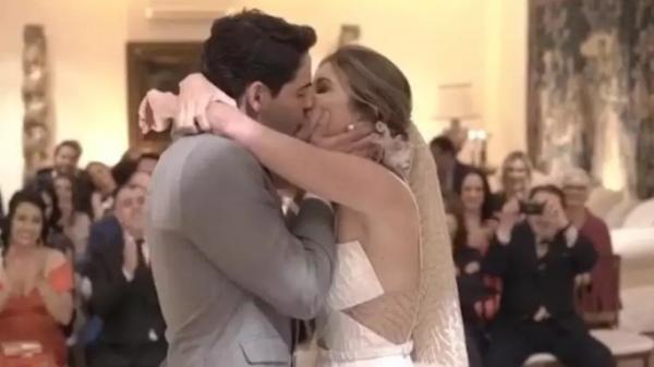 Globo Esporte brinca com Silvio Santos no casamento de Rebeca Abravanel e Alexandre Pato(Imagem:Reprodução/Instagram)