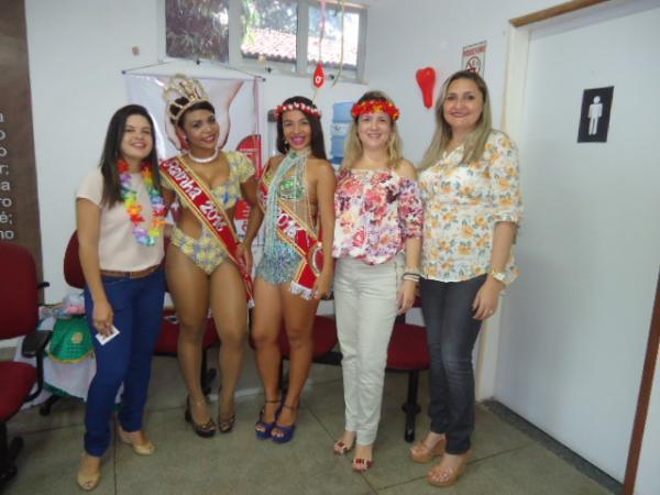 Rainha e Musa do carnaval reforçam campanha de doação de sangue no Hemocentro de Floriano.(Imagem:FlorianoNews)