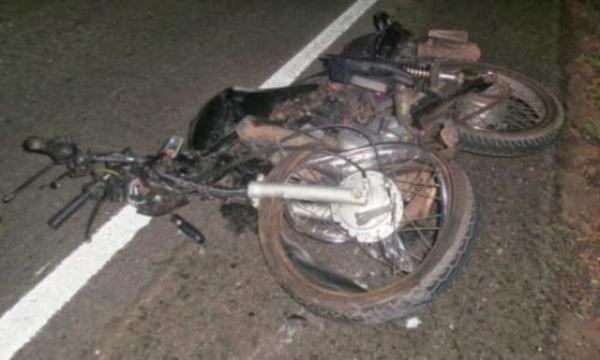 Moto envolvida no acidente(Imagem:Portal do Catita)