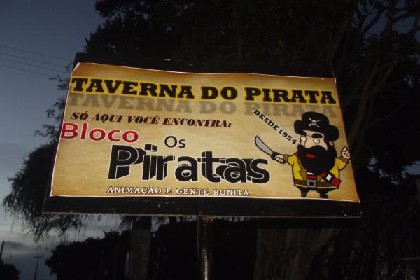 Bloco Os Piratas se reúne sexta-feira na Taverna do Pirata.(Imagem:FlorianoNews)