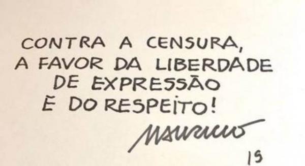 Postagem contra a censura e a favor da liberdade de expressão(Imagem:Divulgação)