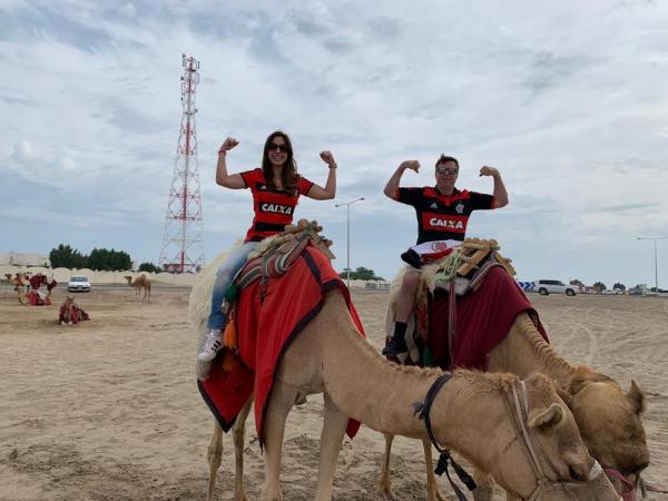 Torcedores do Flamengo fazem passeios em Doha.(Imagem:Arquivo pessoal)