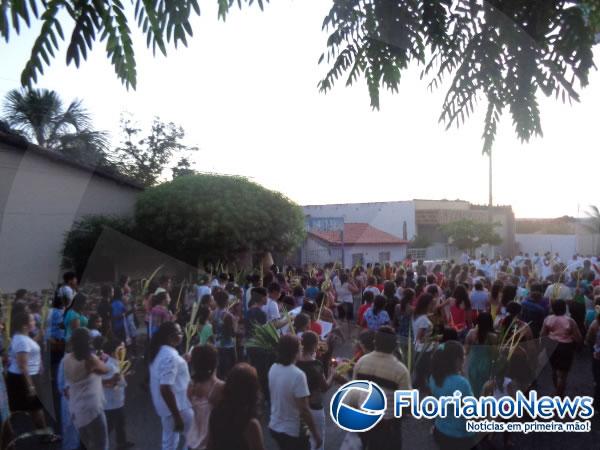 Domingo de Ramos é celebrado com missas e procissões em Floriano.(Imagem:FlorianoNews)