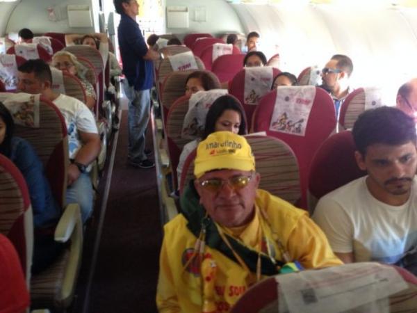 Repórter Amarelinho e Prefeito Gilberto Jr embarcaram no aeroporto de Teresina.(Imagem:FlorianoNews)