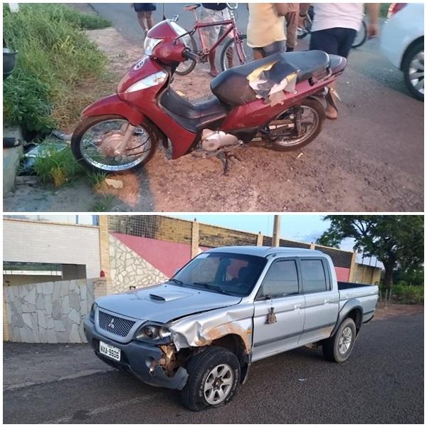 Acidente entre carro e moto deixa pessoa morta e outra ferida no bairro Guia em Floriano.(Imagem:Divulgação)