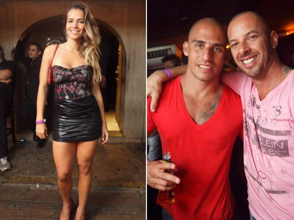 Fani Pacheco e o então namorado, Andre Grunberg, de blusa vermelha, na boate.(Imagem:Divulgação)