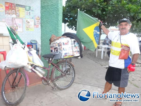 Município de Floriano recebeu a visita do Ciclista Maluco(Imagem:FlorianoNews)