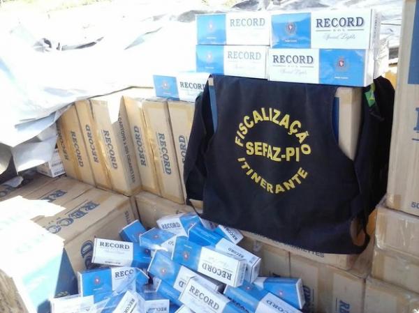 Carga contrabandeada apreendida pelos agentes da Cofit.(Imagem:Divulgação/Sefaz)