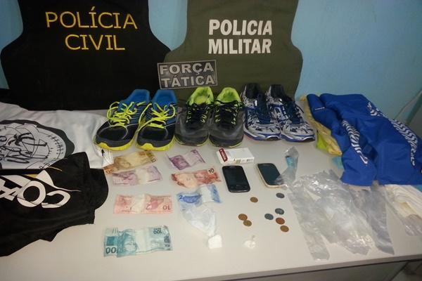 Material encontrado com o traficante(Imagem:Polícia Civil)