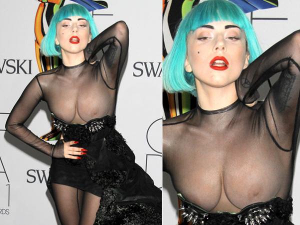 Lady Gaga paga peitinho no CFDA Fashion Awards, em Nova Iorque.(Imagem:Divulgação)