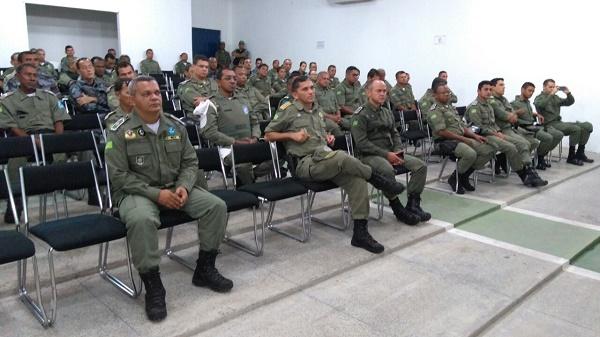 Militares participam de palestra sobre Isolamento e Preservação de Local de Crime.(Imagem:Divulgação/PM)