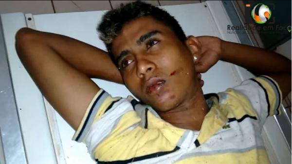 Jadson da Silva, 25 anos, foi preso com moto roubada.(Imagem:Realidade em Foco)