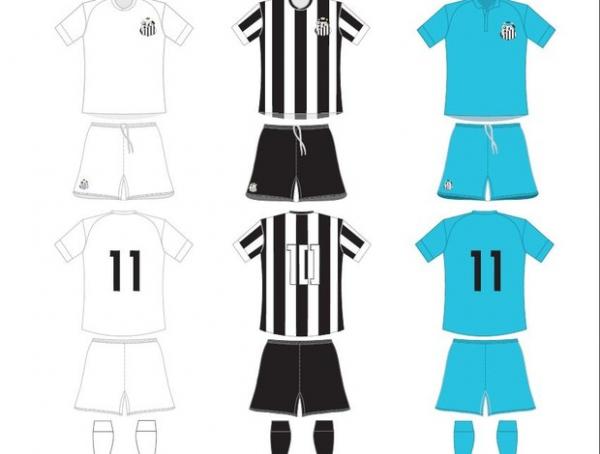 Uniformes do Santos no cadastro da CBF.(Imagem:Reprodução/site oficial da CBF)