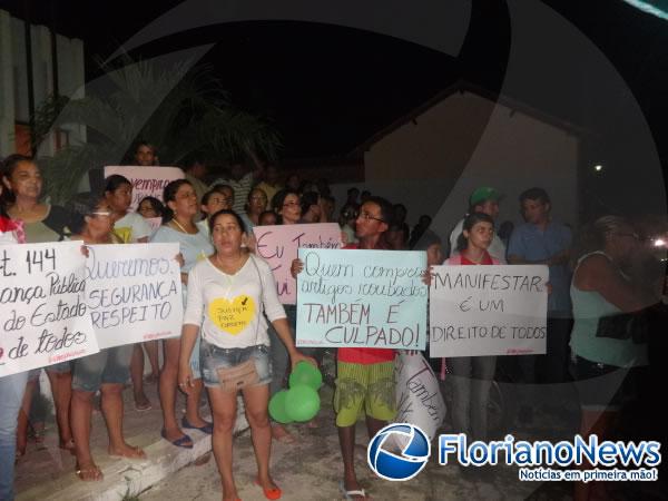 População de Barão de Grajaú realizou manifestação pedindo mais segurança.(Imagem:FlorianoNews)