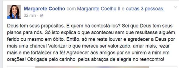 Vice-governadora fala sobre acidente com avião: 