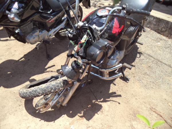 Motocicleta envolvida no acidente.(Imagem:FlorianoNews)
