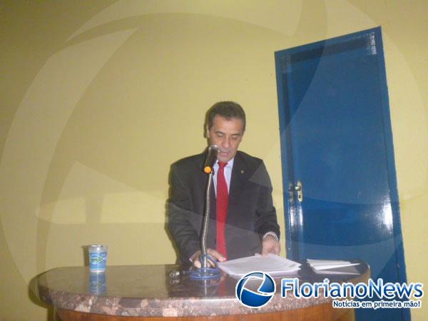 Prefeito Gilberto Júnior falou das ações realizadas em 2014.(Imagem:FlorianoNews)