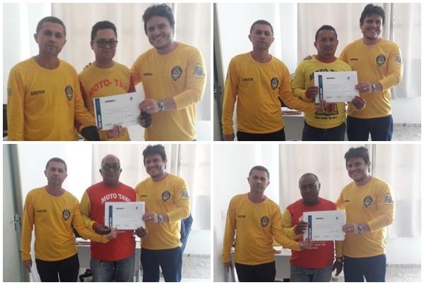 Novos profissionais mototaxistas recebem certificados pela SUTRAN.(Imagem:Secom)