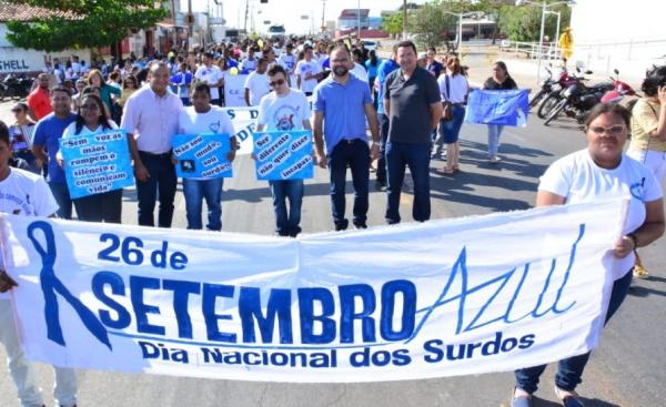 Em Floriano, caminhada marca Dia Nacional do Surdo(Imagem:Secom)