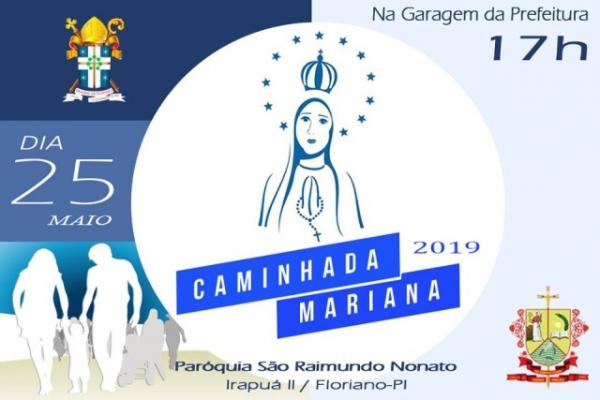 Paróquia de São Raimundo Nonato realiza Caminha Mariana em Floriano.(Imagem:Divulgação)
