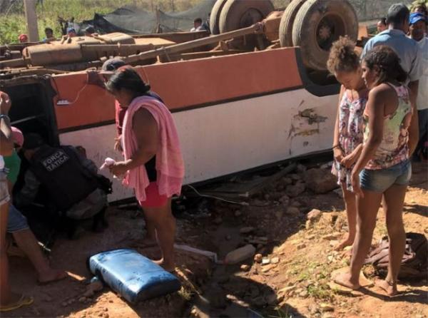 Acidente com ônibus em ladeira deixa 20 feridos em Uruçuí.(Imagem:Cidadeverde.com)