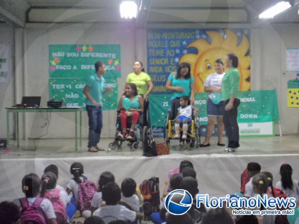 Escola Raimundinha Carvalho realiza atividades pelo Dia Internacional da Síndrome de Down.(Imagem:FlorianoNews)