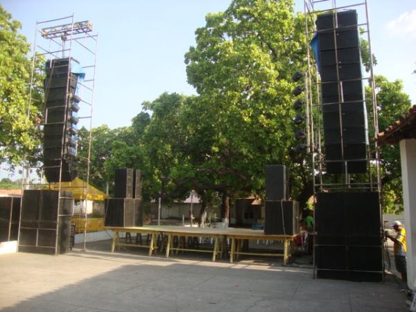 Estrutura de Som da festa da Rádio Difusora(Imagem:redação)