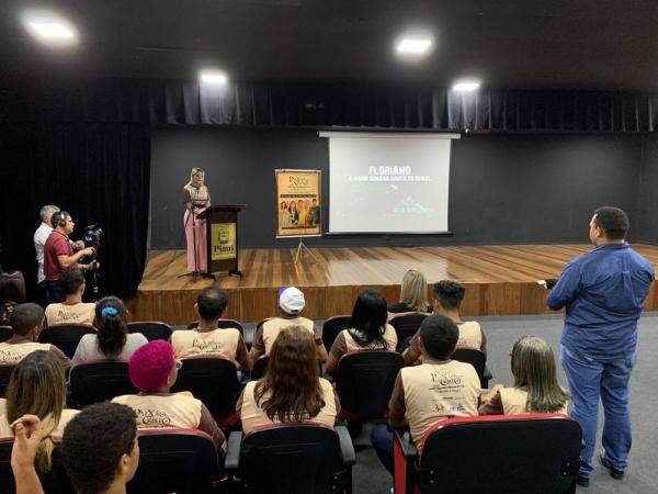 Lançamento aconteceu no auditório da Secult.(Imagem: Laura Moura /G1)