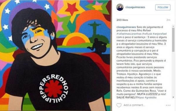 Cissa Guimarães postou desabafo no Instagram.(Imagem: Instagram / Reprodução)