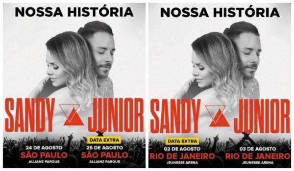 Turnê Nossa História: datas extras.(Imagem: Reprodução/Instagram)