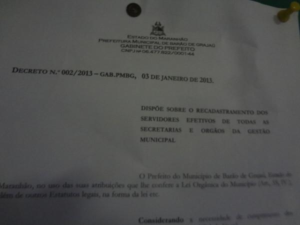Prefeito Gleydson Resende publica decreto para recadastramento de funcionários.(Imagem:FlorianoNews)