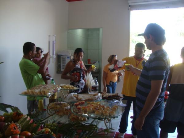 café da manhã com os clientes para inauguração(Imagem:redação)