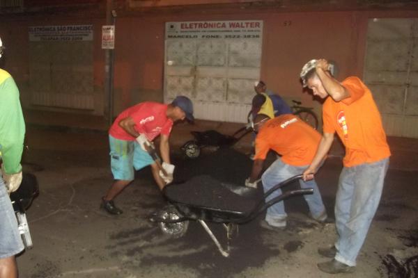 Iniciada em Floriano operação tapa-buracos(Imagem:FlorianoNews)