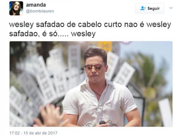 Novo visual de Wesley Safadão gera memes.(Imagem:Ego)