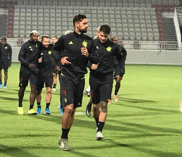 Dia rubro-negro teve, além do trabalho no campo, atividades na academia e análise do Liverpool em vídeos. Equipes decidem o título mundial no sábado.(Imagem:Cahê Mota)