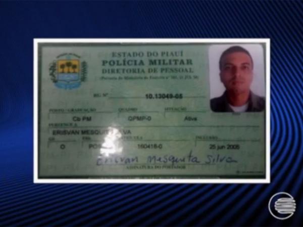 Cabo Erisvan Mesquita, baleado e morto em Teresina.(Imagem:Reprodução/TV Clube)