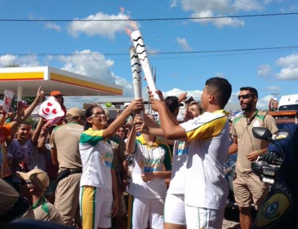 Revezamento tocha olímpica em Irauçuba, Ceará.(Imagem:Juscelino Filho)