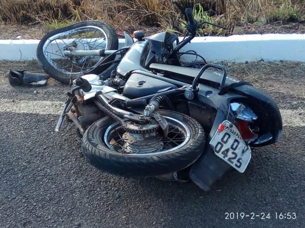 Policial militar morre em colisão entre moto e caminhão na BR-343.(Imagem:PRF)