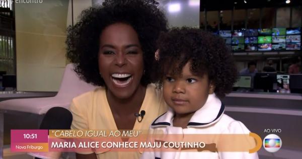 Maria Alice conhece Maju Coutinho(Imagem:TV Globo)