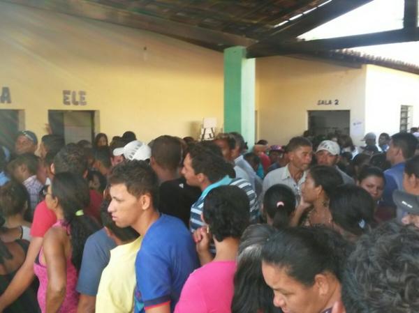 Votação ficou tumultuada na cidade de Fartura do Piauí, no Sul do estado.(Imagem:Júnior Braga/Arquivo Pessoal)